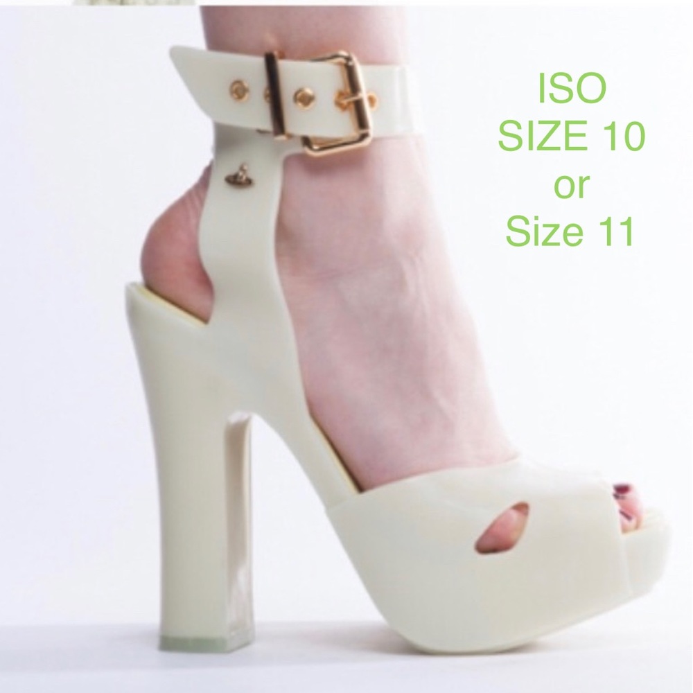 NFS ISO ONLY Vivienne Westwood Melissa Anglomania Slave heels ISO sizes 11 or 10